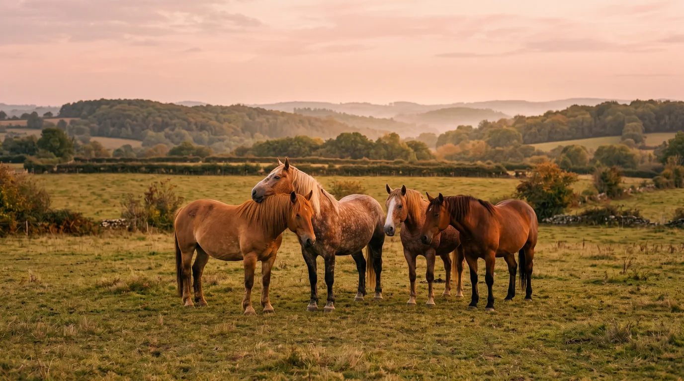 Les chevaux du JM Horsemanship en liberté, Dordogne